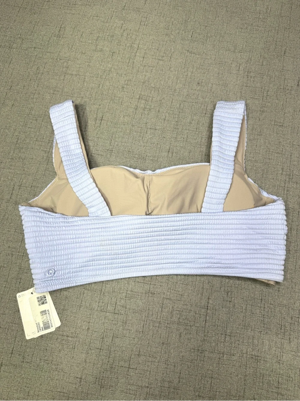 Lululemon Smocked Bikini Swimsuit 2 PC Set Pastel Blue Size 10 Medium NWT - Picture 7 of 11